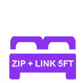 Zip and link bed(s)  5ft across
